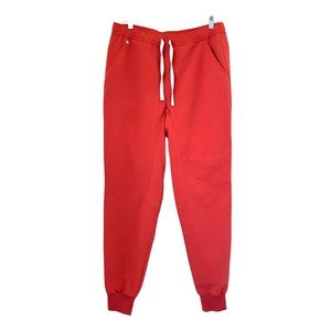FIGS Men's Tansen Jogger Scrub Pants Bottoms Hard to Find Red Medium EUC